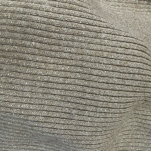 Liz Claiborne Cream Turtleneck Sparkly Sweater Knit - Picture 2 of 3